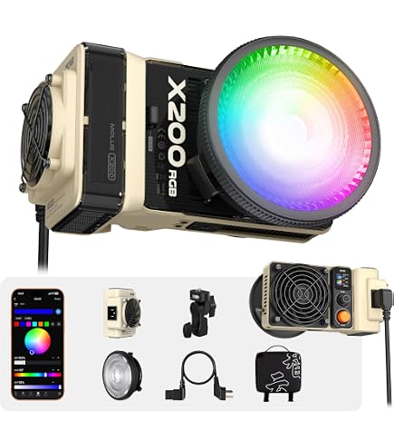 Amazon | ZHIYUN X100 RGB撮影ライト 100W ビデオライト 2500K～10000K